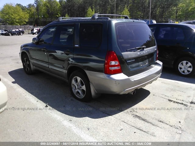 JF1SG65623H704569 - 2003 SUBARU FORESTER 2.5XS მწვანე ფოტო 3