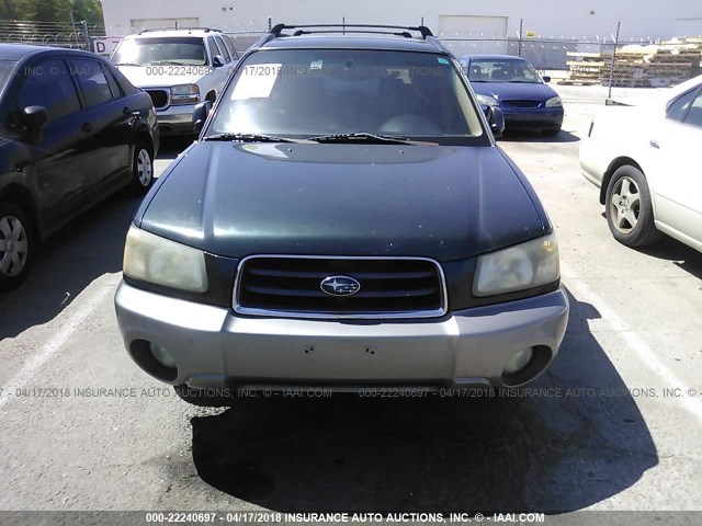 JF1SG65623H704569 - 2003 SUBARU FORESTER 2.5XS მწვანე ფოტო 6