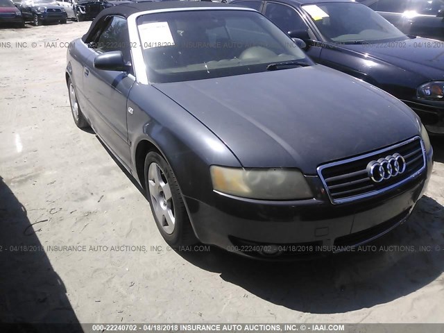 WAUAC48H54K009085 - 2004 AUDI A4 1.8 CABRIOLET GRAY photo 1