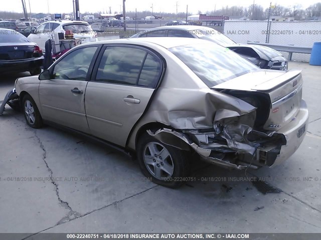 1G1ZT54805F208775 - 2005 CHEVROLET MALIBU LS 棕色 照片 3