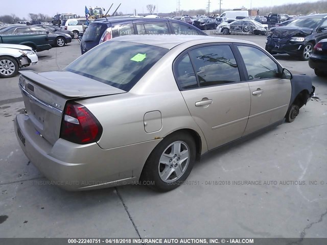 1G1ZT54805F208775 - 2005 CHEVROLET MALIBU LS 棕色 照片 4