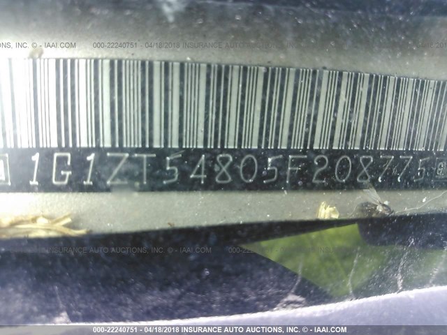 1G1ZT54805F208775 - 2005 CHEVROLET MALIBU LS 棕色 照片 9