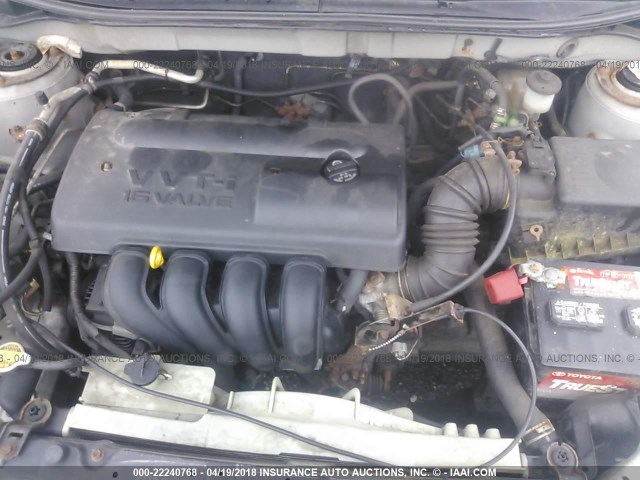 2T1KR32E83C048476 - 2003 TOYOTA COROLLA MATRIX XR SILVER photo 10