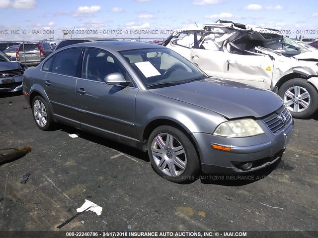 WVWAD63BX5P005374 - 2005 VOLKSWAGEN PASSAT GLS GRAY photo 1