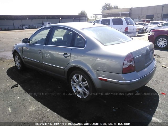 WVWAD63BX5P005374 - 2005 VOLKSWAGEN PASSAT GLS GRAY photo 3