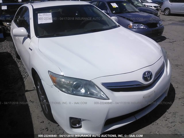 4T1BB3EK8BU140836 - 2011 TOYOTA CAMRY HYBRID WHITE photo 1