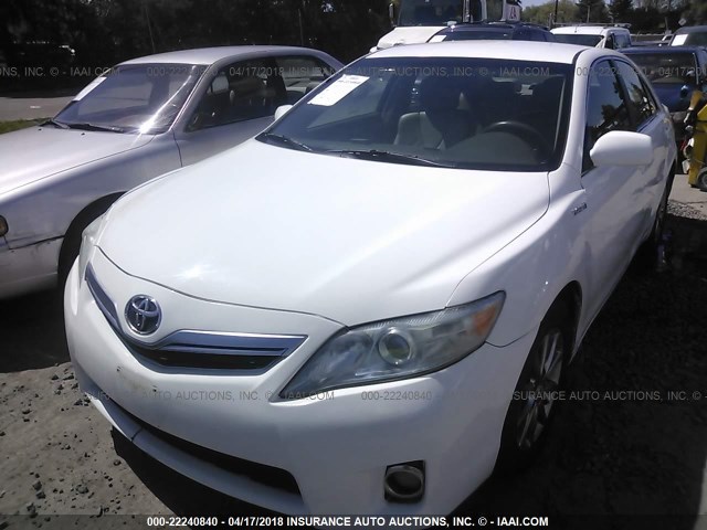 4T1BB3EK8BU140836 - 2011 TOYOTA CAMRY HYBRID WHITE photo 2