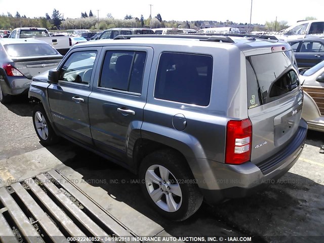 1J4NF1GB7BD275162 - 2011 JEEP PATRIOT SPORT GRAY photo 3