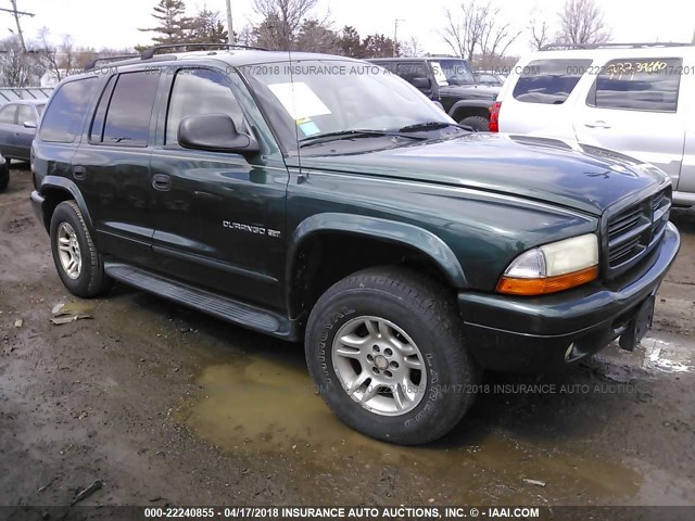 1B4HS28N41F601500 - 2001 DODGE DURANGO GREEN photo 1