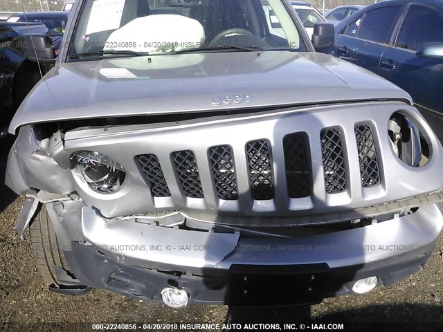 1C4NJPBB3GD561595 - 2016 JEEP PATRIOT SPORT SILVER photo 6