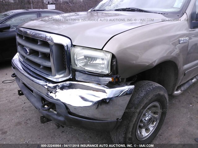 1FTNX21LX2EB13045 - 2002 FORD F250 SUPER DUTY GOLD photo 6