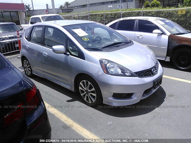 JHMGE8H55DC068960 - 2013 HONDA FIT SPORT SILVER photo 1