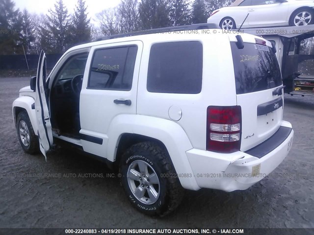 1J4PN2GK3AW116045 - 2010 JEEP LIBERTY SPORT WHITE photo 3