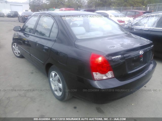 KMHDN46D96U368999 - 2006 HYUNDAI ELANTRA GLS/GT/LIMITED BLACK photo 3