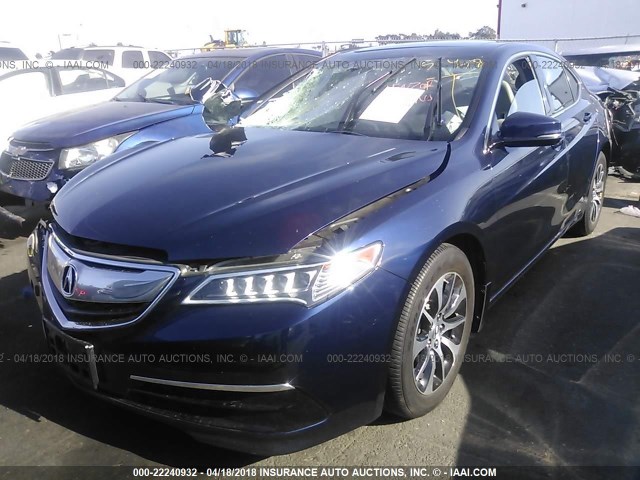 19UUB1F3XGA013086 - 2016 ACURA TLX BLUE photo 2