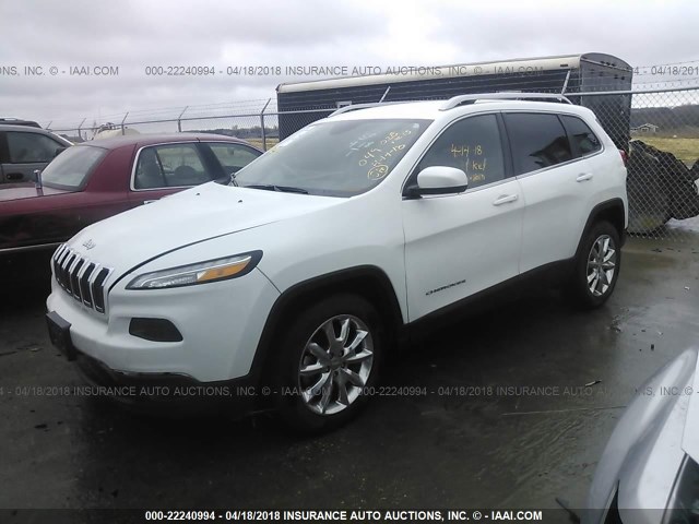 1C4PJMDB7FW763234 - 2015 JEEP CHEROKEE LIMITED WHITE photo 2