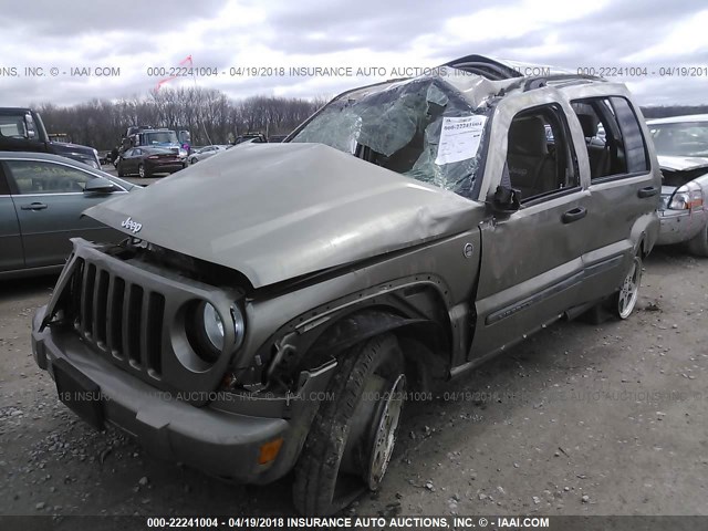 1J4GL38K95W679889 - 2005 JEEP LIBERTY RENEGADE GOLD photo 2