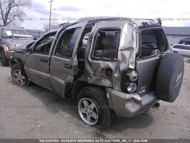 1J4GL38K95W679889 - 2005 JEEP LIBERTY RENEGADE GOLD photo 3