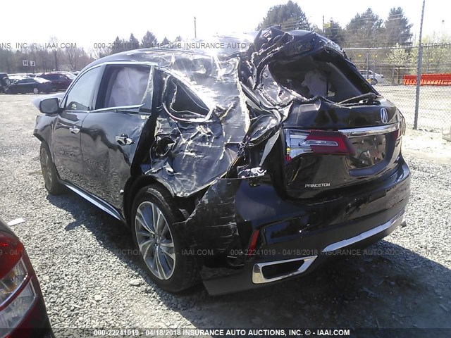 5FRYD4H51HB038539 - 2017 ACURA MDX TECHNOLOGY BROWN photo 3