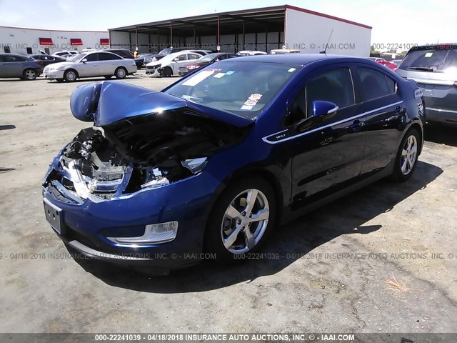 1G1RD6E43CU113053 - 2012 CHEVROLET VOLT BLUE photo 2