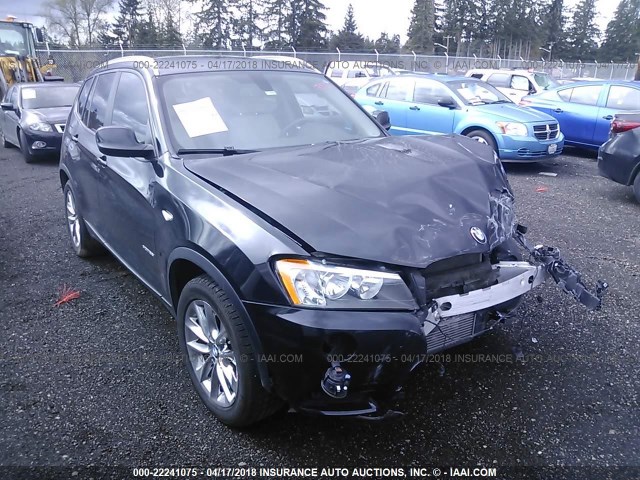 5UXWX9C59E0D11680 - 2014 BMW X3 XDRIVE28I BLACK photo 1