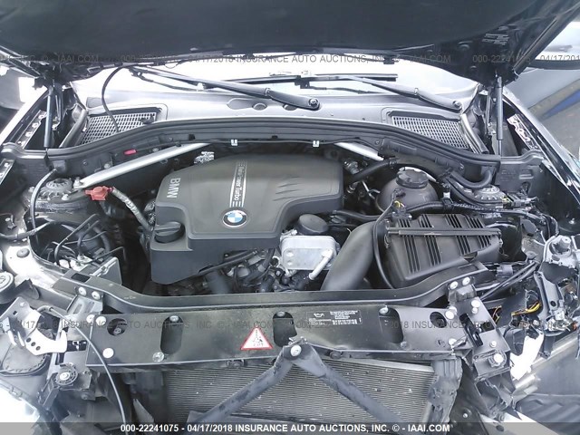 5UXWX9C59E0D11680 - 2014 BMW X3 XDRIVE28I BLACK photo 10