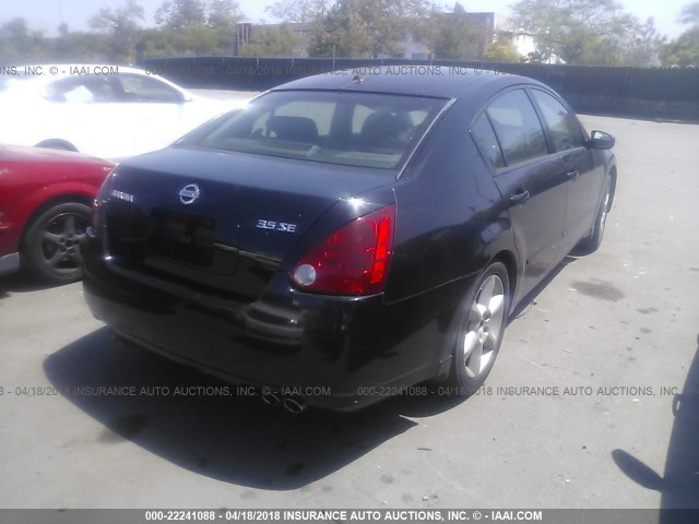 1N4BA41E84C863050 - 2004 NISSAN MAXIMA SE/SL BLACK photo 4