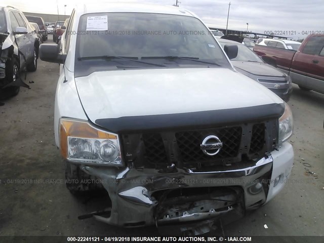 1N6BA0EDXEN513183 - 2014 NISSAN TITAN S/SV/SL/PRO-4X WHITE photo 6