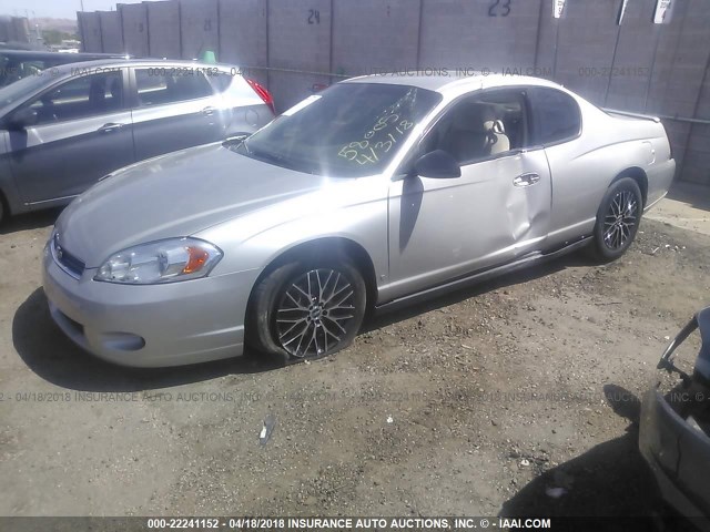 2G1WJ15K179133298 - 2007 CHEVROLET MONTE CARLO LS SILVER photo 2