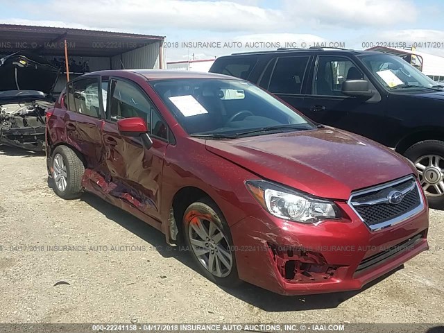 JF1GPAB64G8241353 - 2016 SUBARU IMPREZA PREMIUM MAROON photo 1