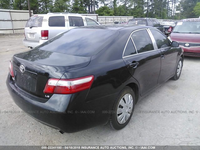 4T1BE46K67U609974 - 2007 TOYOTA CAMRY NEW GENERAT CE/LE/XLE/SE BLACK photo 4