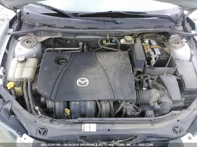 JM1BK12F551305439 - 2005 MAZDA 3 I SILVER photo 10