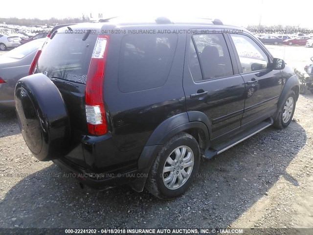 JHLRD789X6C036960 - 2006 HONDA CR-V SE/EX BLACK photo 4