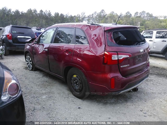 5XYKW4A7XEG444398 - 2014 KIA SORENTO SX/SX LIMITED RED photo 3