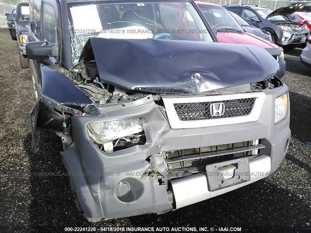 5J6YH27375L027901 - 2005 HONDA ELEMENT LX BLACK photo 6