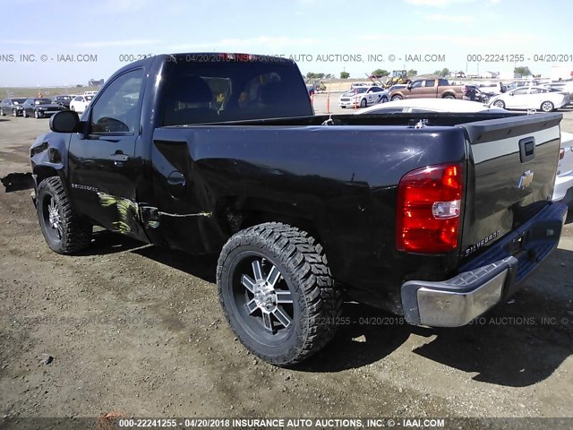 1GCEC14X08Z186401 - 2008 CHEVROLET SILVERADO C1500 BLACK photo 3