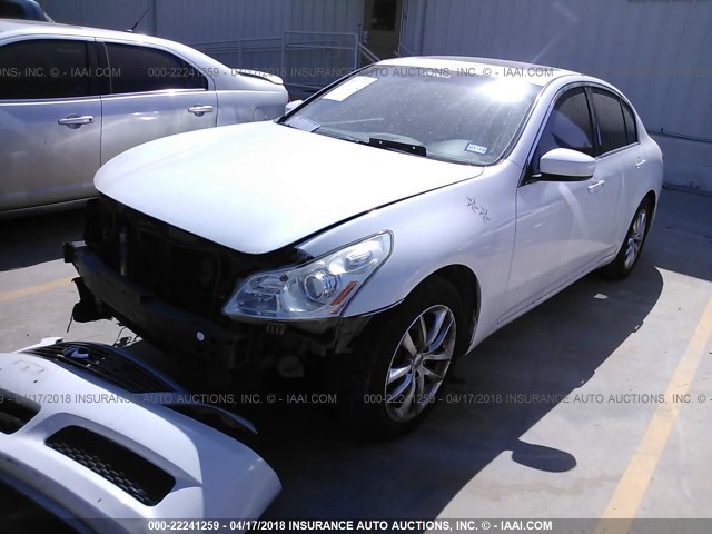 JNKCV61E99M013328 - 2009 INFINITI G37 JOURNEY/SPORT WHITE photo 2