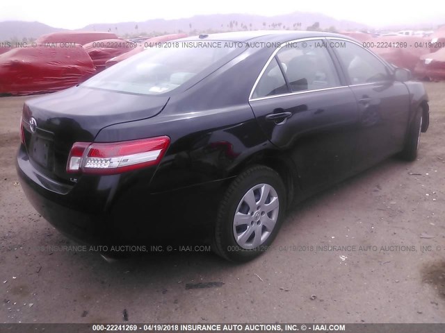 4T1BK3EKXBU120457 - 2011 TOYOTA CAMRY SE/LE/XLE 黑色 照片 4