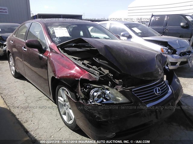 JTHBJ46G782207162 - 2008 LEXUS ES 350 BURGUNDY photo 1