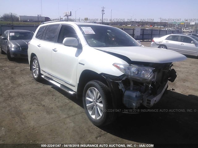 JTEDC3EH1D2011846 - 2013 TOYOTA HIGHLANDER HYBRID LIMITED WHITE photo 1