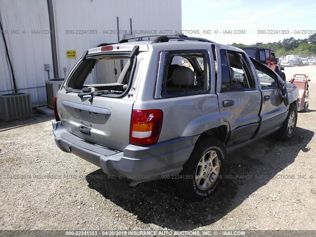 1J4GX48S71C570966 - 2001 JEEP GRAND CHEROKEE LAREDO SILVER photo 4