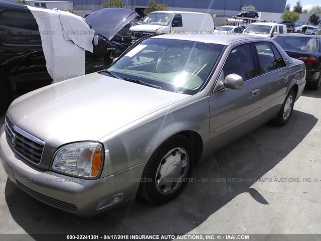 1G6KE57Y41U254987 - 2001 CADILLAC DEVILLE DHS BEIGE photo 2