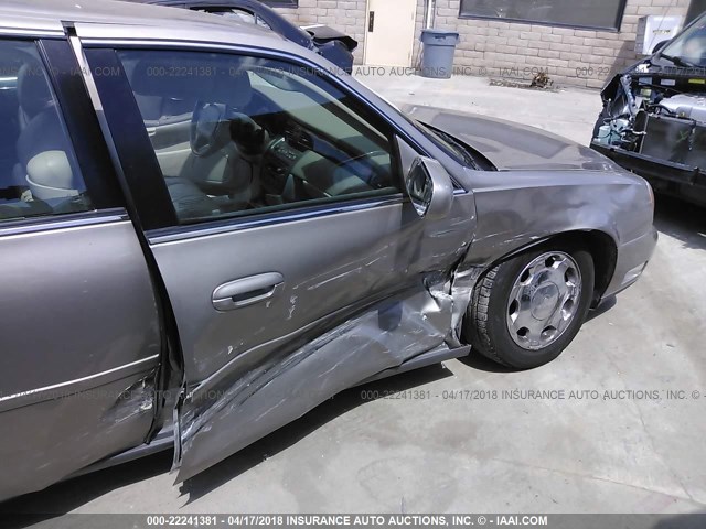 1G6KE57Y41U254987 - 2001 CADILLAC DEVILLE DHS BEIGE photo 6