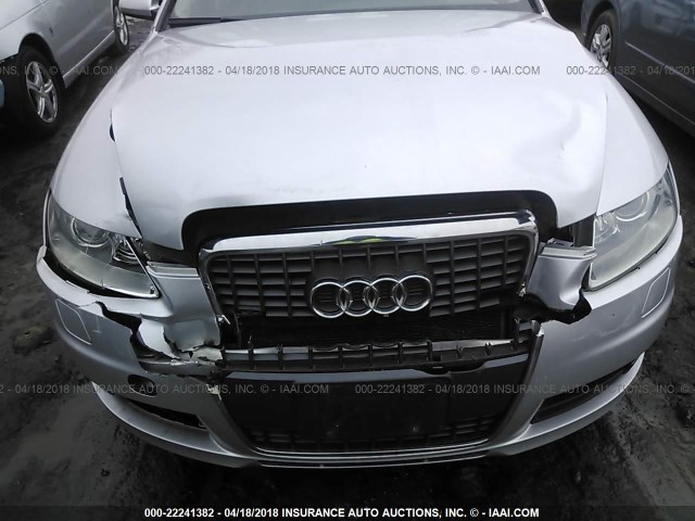 WAUDH74F48N020703 - 2008 AUDI A6 3.2 QUATTRO SILVER photo 6