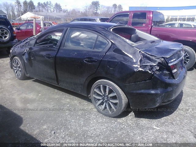 2HGFB2F96EH523503 - 2014 HONDA CIVIC EXL 黑色 照片 3