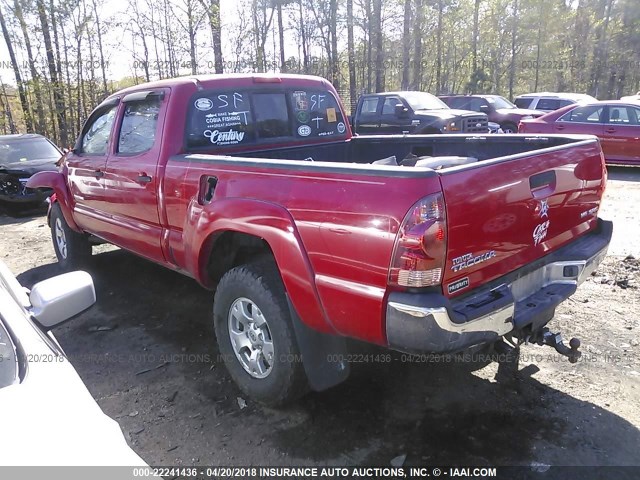 5TEMU52N07Z420475 - 2007 TOYOTA TACOMA DOUBLE CAB LONG BED RED photo 3