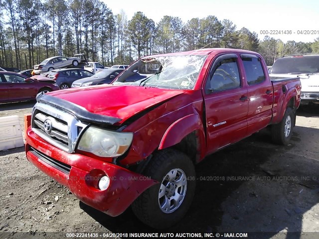5TEMU52N07Z420475 - 2007 TOYOTA TACOMA DOUBLE CAB LONG BED RED photo 6
