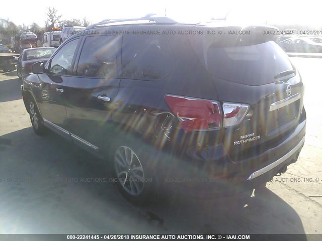 5N1AR2MM0DC613660 - 2013 NISSAN PATHFINDER S/SV/SL/PLATINUM 黑色 照片 3