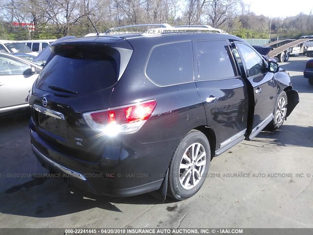 5N1AR2MM0DC613660 - 2013 NISSAN PATHFINDER S/SV/SL/PLATINUM 黑色 照片 4