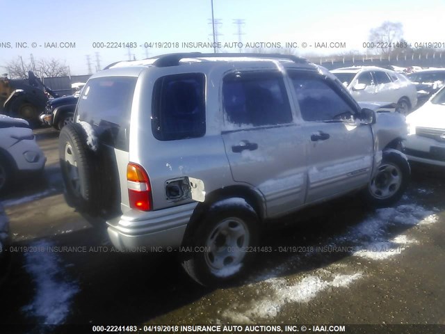 2CNBJ634216956446 - 2001 CHEVROLET TRACKER LT SILVER photo 4